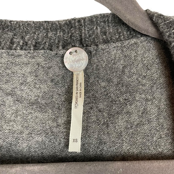 Margaret O'Leary 100% Cashmere Gray Open Front Cardigan Sweater XS - Picture 3 of 5